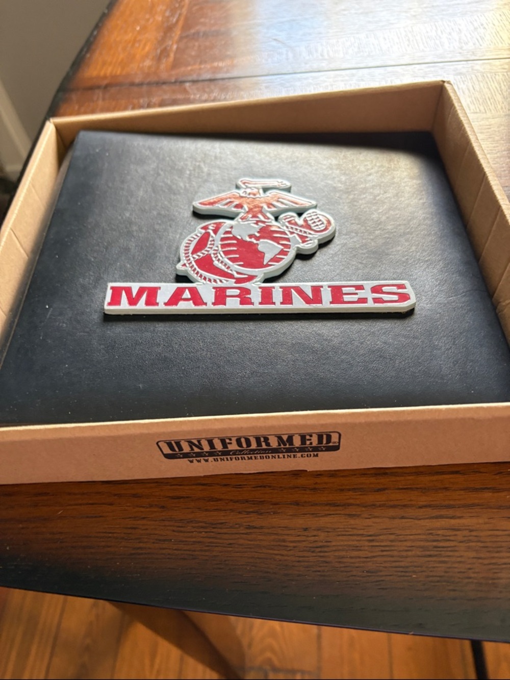 US Marines Uniformed Military Album Red and Silver on Black